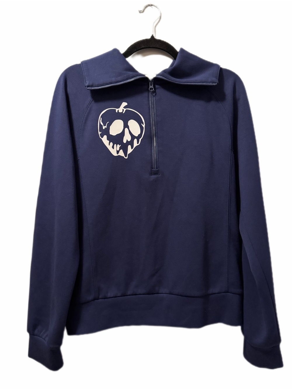 Drip Apple Quarter zip Sweatshirt with Graphic Chest Print upcycle